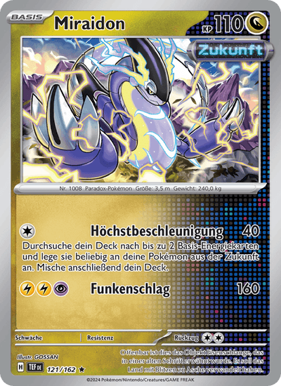 Miraidon 121/162 Gewalten der Zeit Pokémon Karte