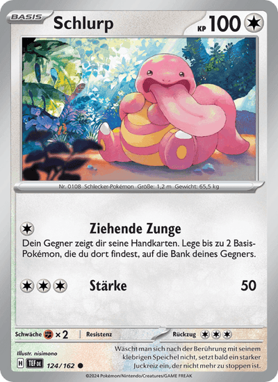 Schlurp 124/162 Gewalten der Zeit Pokémon Karte