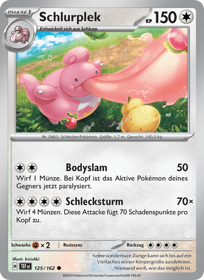Schlurplek 125/162 Gewalten der Zeit Pokémon Karte