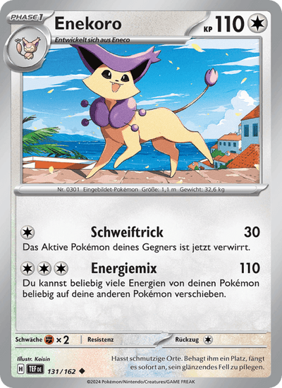 Enekoro 131/162 Gewalten der Zeit Pokémon Karte