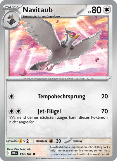 Navitaub 134/162 Gewalten der Zeit Pokémon Karte