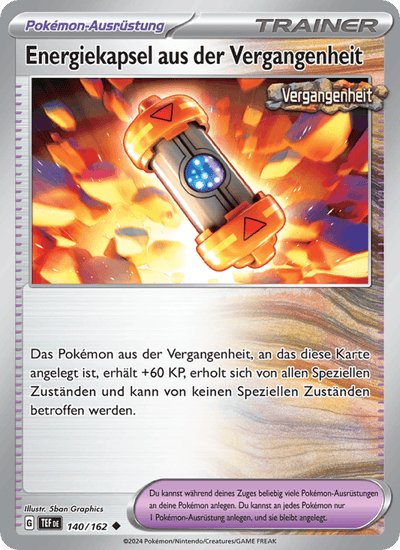 Energiekapsel aus der Vergangenheit 140/162 Gewalten der Zeit Pokémon Karte