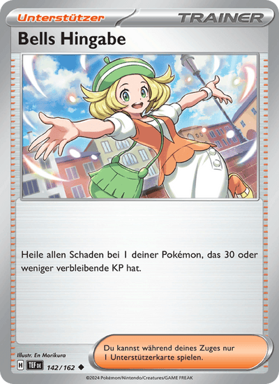 Bells Hingabe 142/162 Gewalten der Zeit Pokémon Karte
