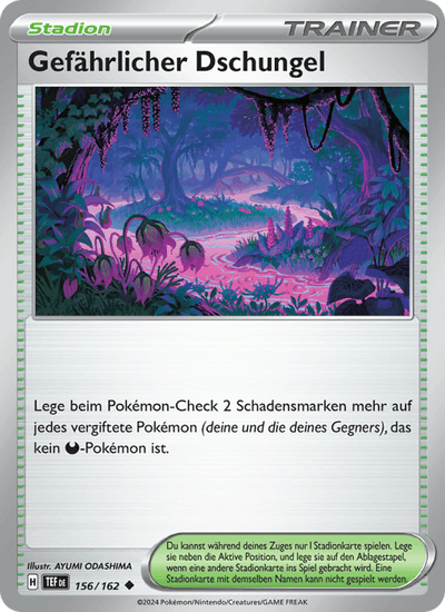Gefährlicher Dschungel 156/162 Gewalten der Zeit Pokémon Karte