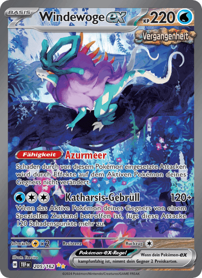 Windewoge-ex 205/162 Gewalten der Zeit Pokémon Karte