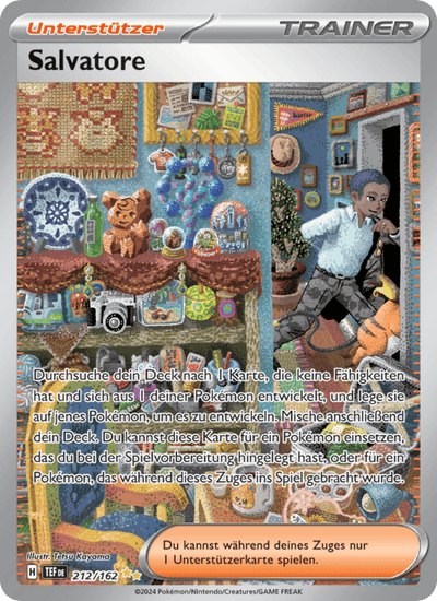 Salvatore 212/162 Gewalten der Zeit Pokémon Karte