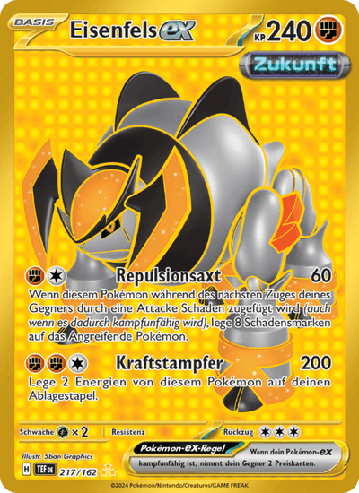 Eisenfels-ex 217/162 Gewalten der Zeit Pokémon Karte