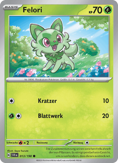 Felori 013/198 Karmesin & Purpur Pokémon Karte