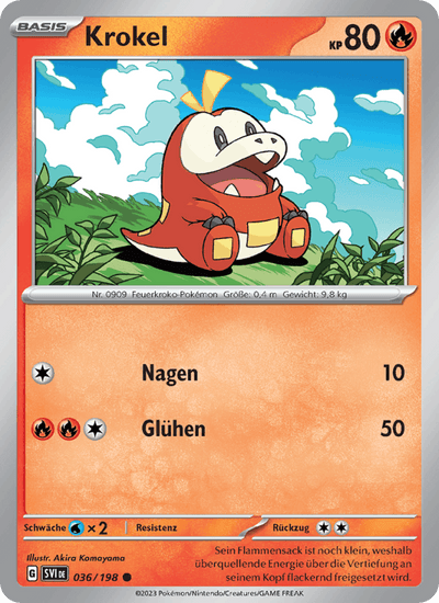 Krokel 036/198 Karmesin & Purpur Pokémon Karte