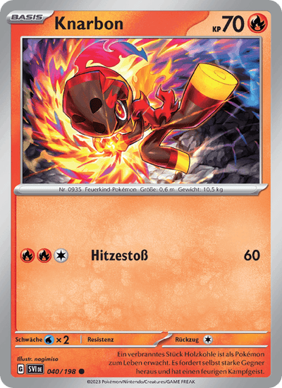 Knarbon 040/198 Karmesin & Purpur Pokémon Karte