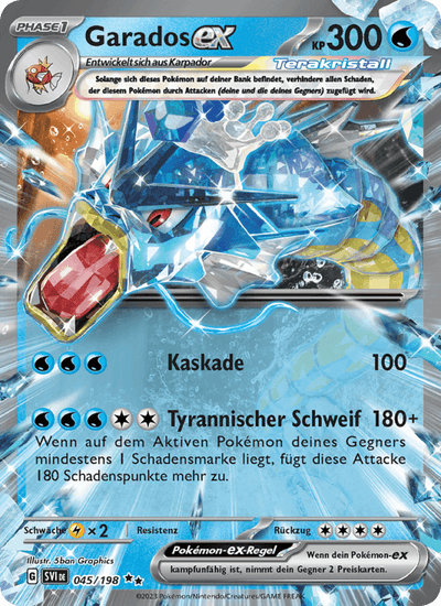 Garados-ex 045/198 Karmesin & Purpur Pokémon Karte