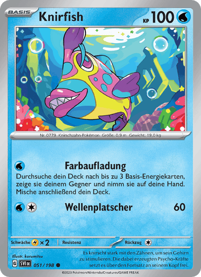 Knirfish 051/198 Karmesin & Purpur Pokémon Karte