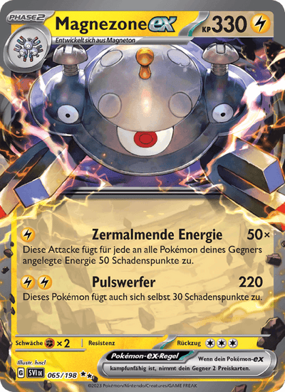 Magnezone-ex 065/198 Karmesin & Purpur Pokémon Karte
