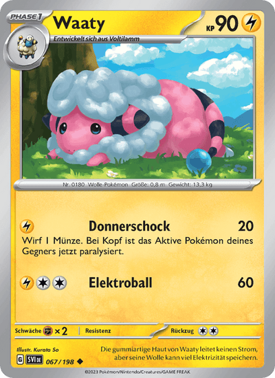 Waaty 067/198 Karmesin & Purpur Pokémon Karte