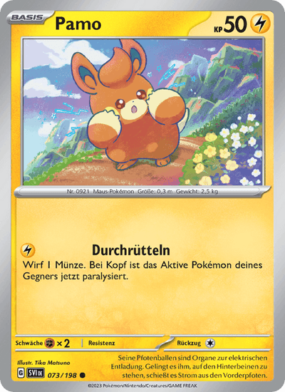 Pamo 073/198 Karmesin & Purpur Pokémon Karte