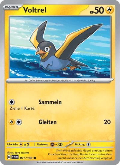 Voltrel 077/198 Karmesin & Purpur Pokémon Karte