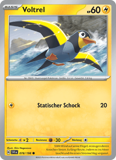 Voltrel 078/198 Karmesin & Purpur Pokémon Karte