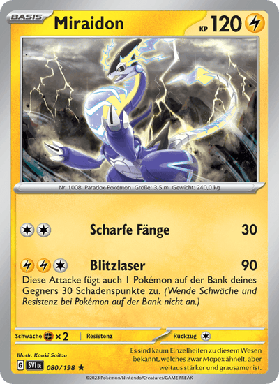 Miraidon 080/198 Karmesin & Purpur Pokémon Karte