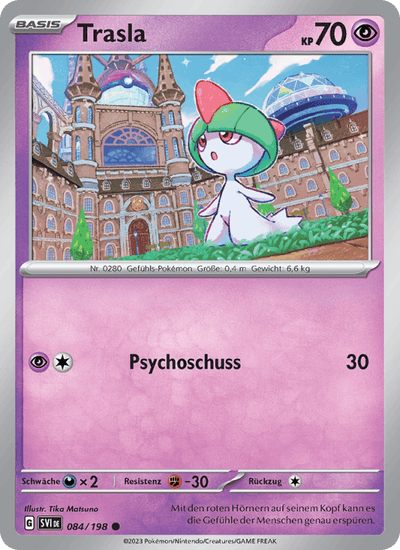 Trasla 084/198 Karmesin & Purpur Pokémon Karte
