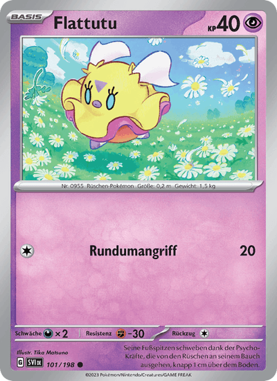 Flattutu 101/198 Karmesin & Purpur Pokémon Karte