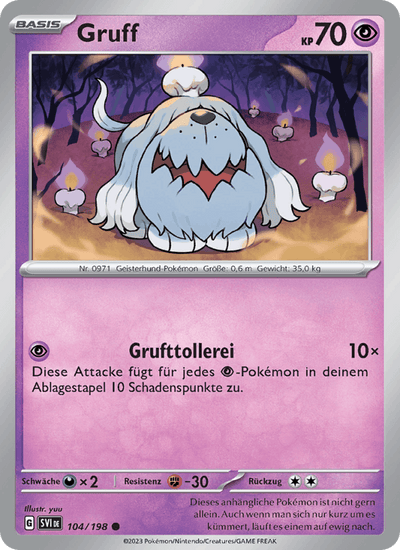 Gruff 104/198 Karmesin & Purpur Pokémon Karte