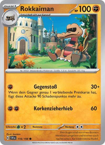 Rokkaiman 116/198 Karmesin & Purpur Pokémon Karte