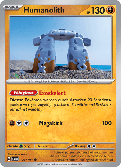 Humanolith 121/198 Karmesin & Purpur Pokémon Karte