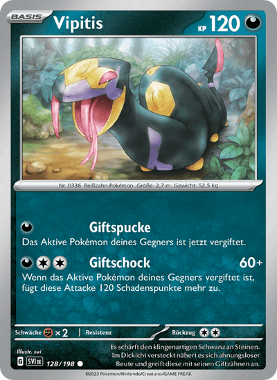 Vipitis 128/198 Karmesin & Purpur Pokémon Karte