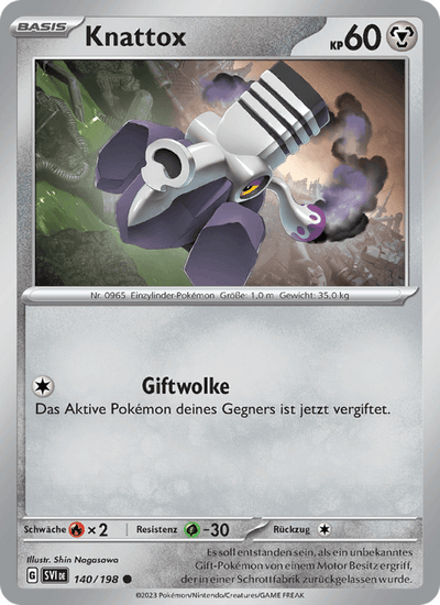 Knattox 140/198 Karmesin & Purpur Pokémon Karte