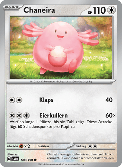 Chaneira 144/198 Karmesin & Purpur Pokémon Karte