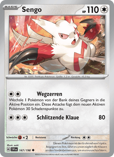 Sengo 147/198 Karmesin & Purpur Pokémon Karte