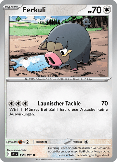 Ferkuli 156/198 Karmesin & Purpur Pokémon Karte