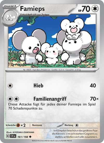 Famieps 161/198 Karmesin & Purpur Pokémon Karte