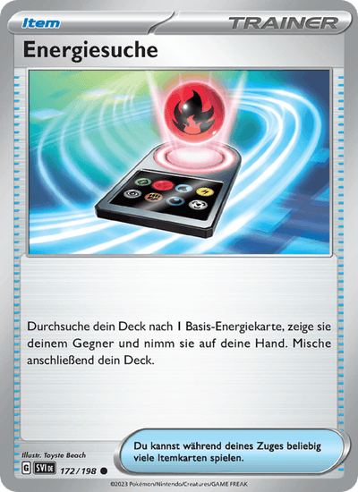 Energiesuche 172/198 Karmesin & Purpur Pokémon Karte