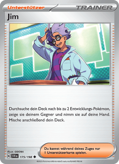 Jim 175/198 Karmesin & Purpur Pokémon Karte
