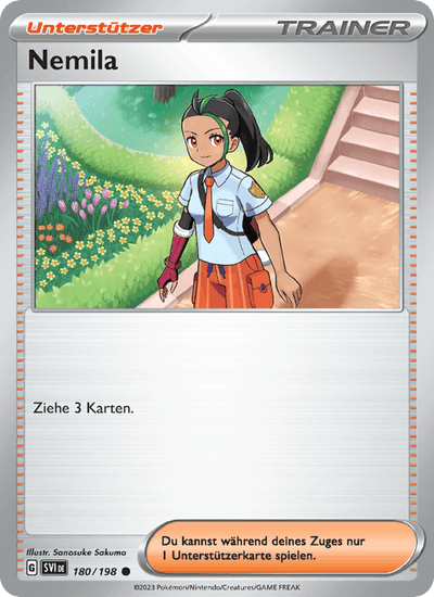 Nemila 180/198 Karmesin & Purpur Pokémon Karte