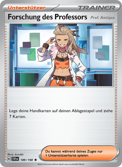 Forschung des Professors 189/198 Karmesin & Purpur Pokémon Karte