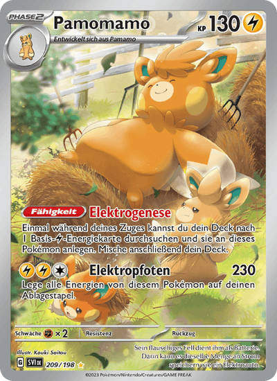 Pamomamo 209/198 Karmesin & Purpur Pokémon Karte