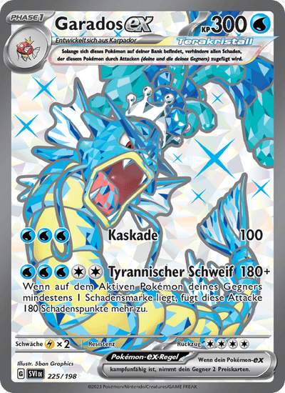 Garados-ex 225/198 Karmesin & Purpur Pokémon Karte