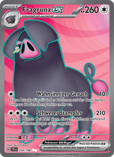 Fragrunz-ex 234/198 Karmesin & Purpur Pokémon Karte