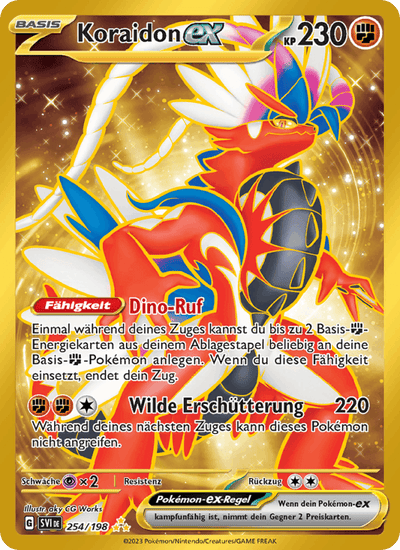 Koraidon-ex 254/198 Karmesin & Purpur Pokémon Karte