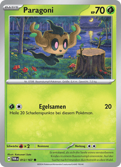 Paragoni 012/167 Maskerade im Zwielicht Pokémon Karte