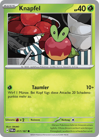 Knapfel 017/167 Maskerade im Zwielicht Pokémon Karte