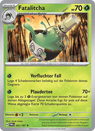 Fatalitcha 022/167 Maskerade im Zwielicht Pokémon Karte