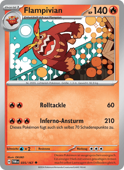 Flampivian 035/167 Maskerade im Zwielicht Pokémon Karte