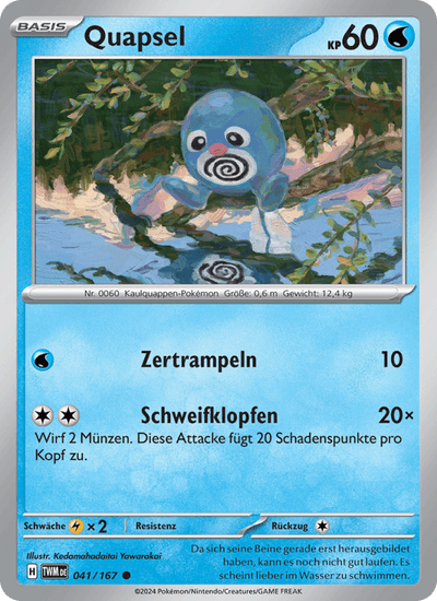 Quapsel 041/167 Maskerade im Zwielicht Pokémon Karte