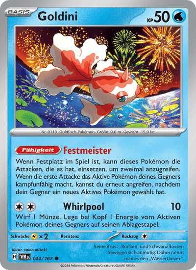 Goldini 044/167 Maskerade im Zwielicht Pokémon Karte