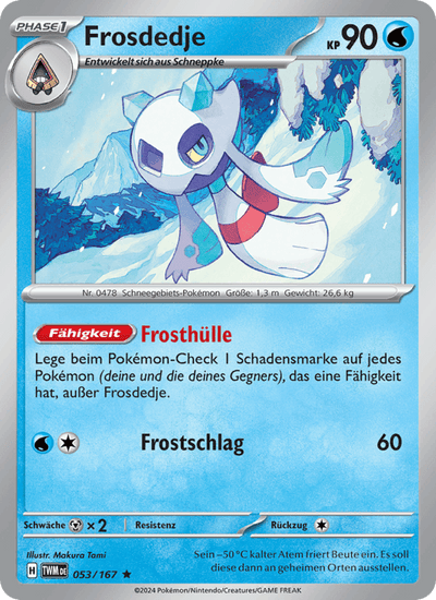 Frosdedje 053/167 Maskerade im Zwielicht Pokémon Karte