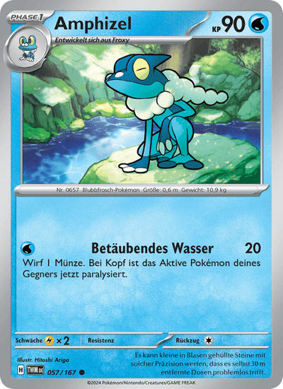 Amphizel 057/167 Maskerade im Zwielicht Pokémon Karte