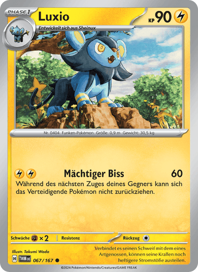 Luxio 067/167 Maskerade im Zwielicht Pokémon Karte